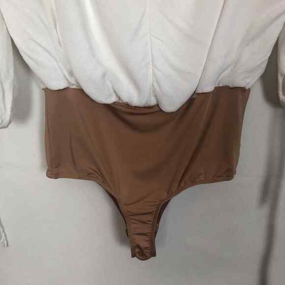 For Love & Lemons V-Neck White Womens Bodysuit Size Small - Picture 10 of 13